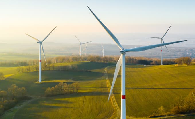 Photo of a wind farm